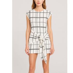 C/Meo Collective Stay Ready Dress Ivory Mini Hidden Zip Women’s Small Revolve